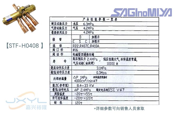 5匹四通換向閥STF-H0408