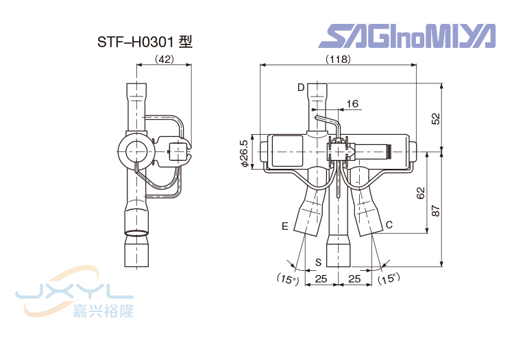 3匹四通換向閥冷媒通用STF-H0301