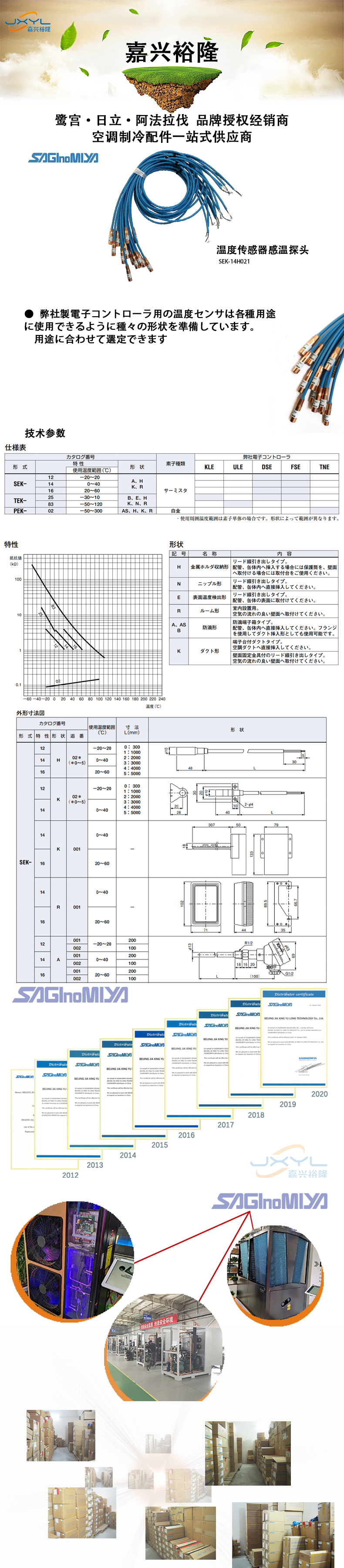 溫度傳感器感溫探頭 SEK-14H021